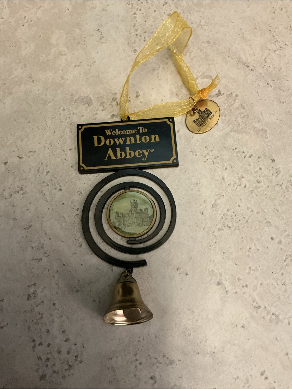 Kurt Adler Welcome to Downton Abbey Pull Bell Christmas Ornament, hanging bell